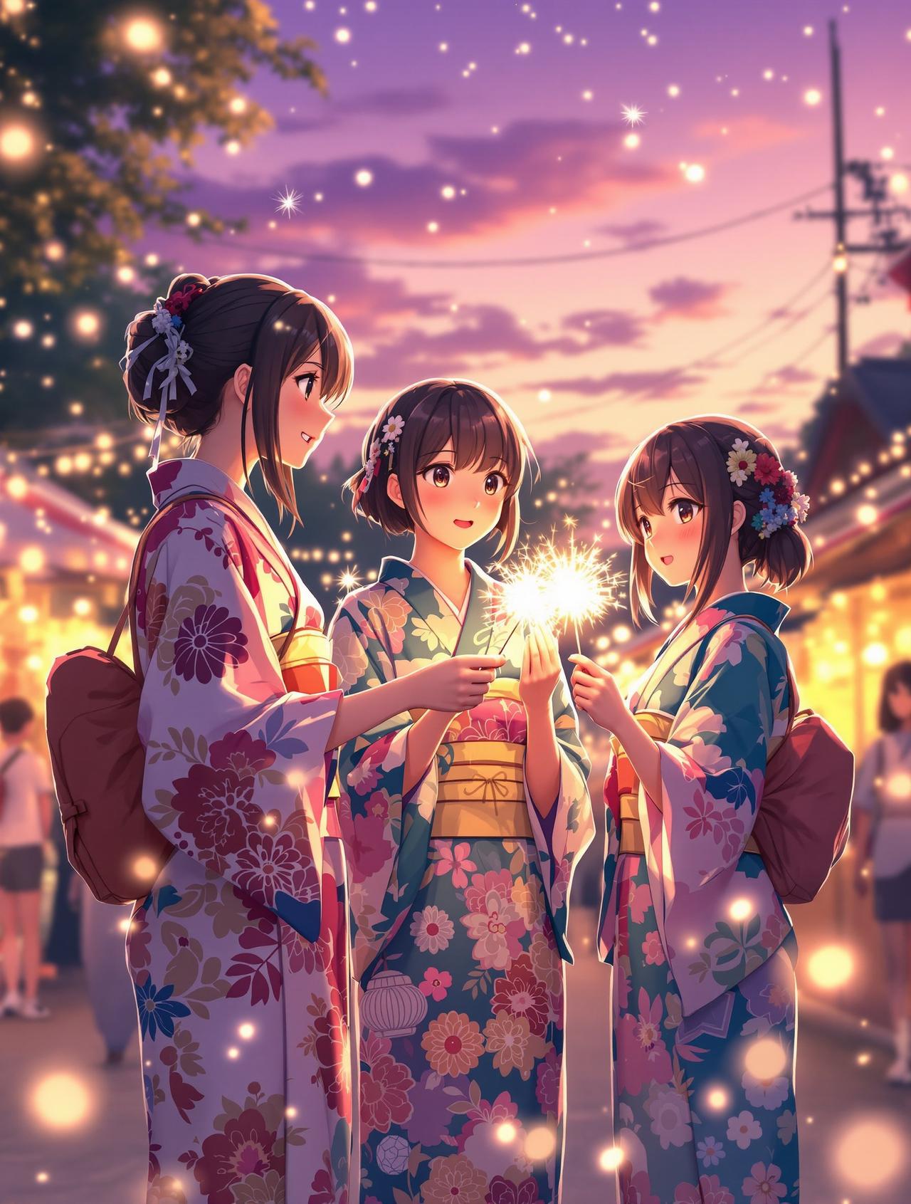 浴衣少女与时间胶囊 - 日韩小视频夏祭热映 浴衣少女与时间胶囊